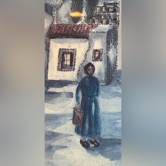 Original Jewish Watercolor Pen/Ink Lining and Writing painting. Signed by artist - Picture 8 of 14